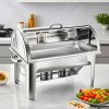 SOGA 4X 9L Stainless Steel Full Size Roll Top Chafing Dish