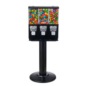 VEVOR Gumball Machine with Stand Vending Coin Bank Vintage Candy Dispenser Black