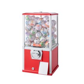 VEVOR 21"H Gumball Machine Vending Coin Bank Vintage Gumballs Dispenser PS Red