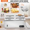 VEVOR 4-Pan Commercial Food Warmer, 4 x 12QT Electric Steam Table