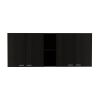Luther 2 Piece Kitchen Set, Olimpo 150 Wall Cabinet + Salento Utility Sink With Cabinet, Black / White