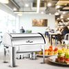 SOGA 4X 9L Stainless Steel Full Size Roll Top Chafing Dish