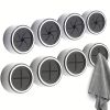 1/3/8pcs Kitchen Towel Holder, Self Adhesive Wall Dish Towel Hook, Round Wall Mount Towel Holder For Bathroom, Kitchen And Home, Wall, Cabinet, Garage